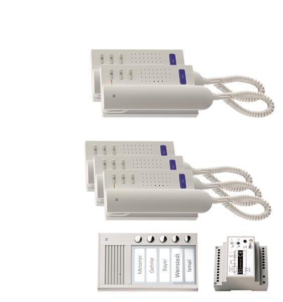 TCS audio:pack AP für 5 Wohneinheiten, mit Außenstation PAK 5 Klingeltasten + 5x