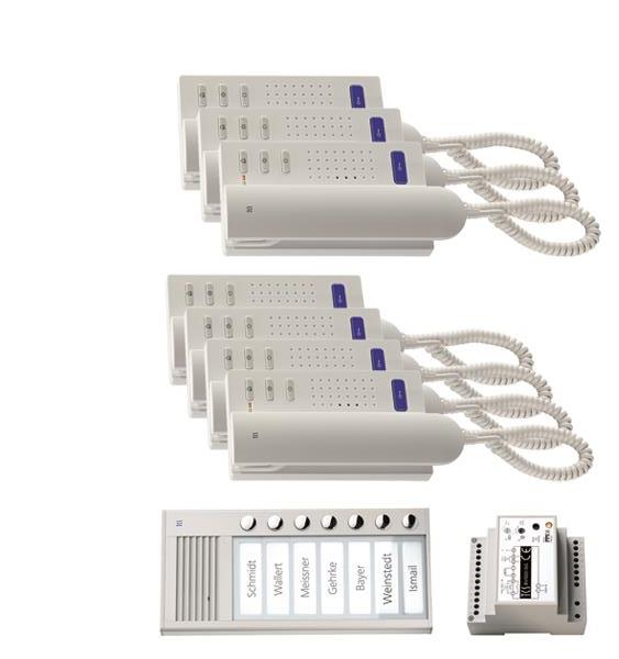 TCS audio:pack AP für 7 Wohneinheiten, mit Außenstation PAK 7 Klingeltasten + 7x