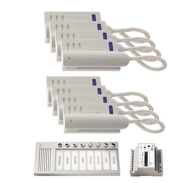 TCS audio:pack AP für 8 Wohneinheiten, mit Außenstation PAK 8 Klingeltasten + 8x