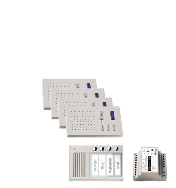 TCS audio:pack AP für 4 Wohneinheiten, mit Außenstation PAK 4 Klingeltasten + 4