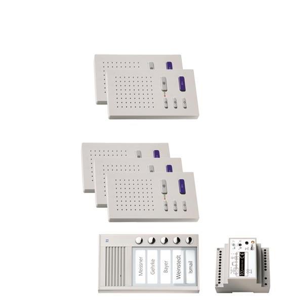 TCS audio:pack AP für 5 Wohneinheiten, mit Außenstation PAK 5 Klingeltasten + 5