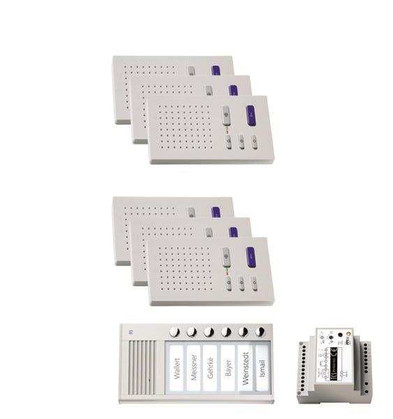 TCS audio:pack AP für 6 Wohneinheiten, mit Außenstation PAK 6 Klingeltasten + 6