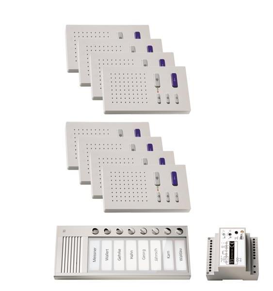 TCS audio:pack AP für 8 Wohneinheiten, mit Außenstation PAK 8 Klingeltasten + 8