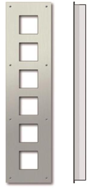 TCS Unterputzmontageset aus Frontplatte und UP-Kasten für Serie AMI, für 6 AMI-M