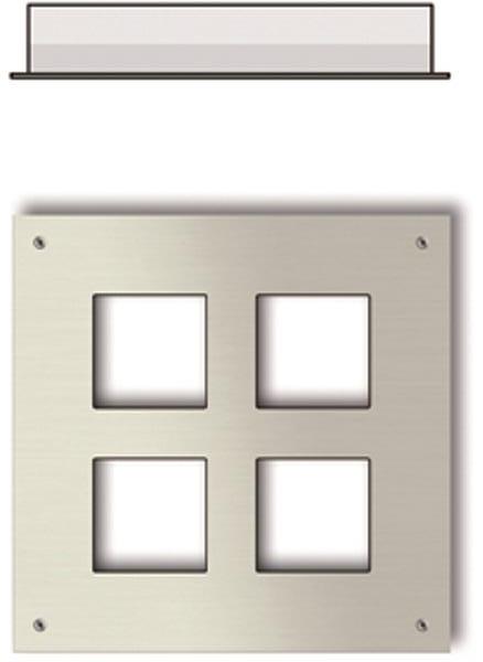 TCS Unterputzmontageset aus Frontplatte und UP-Kasten für Serie AMI, für 2x2 AMI