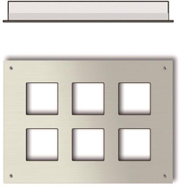 TCS Unterputzmontageset aus Frontplatte und UP-Kasten für Serie AMI, für 2x3 AMI