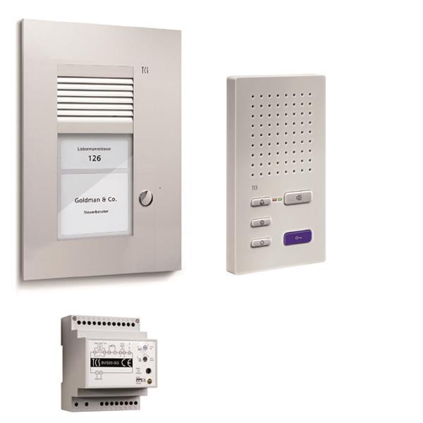 TCS audio:pack UP für 1 Wohneinheit, mit Außenstation PUK 1 Klingeltaste + 1x Fr