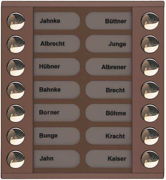 TCS Klingeltastenerweiterung für Audio Außenstation Serie PES/AVE 14 Klingeltast