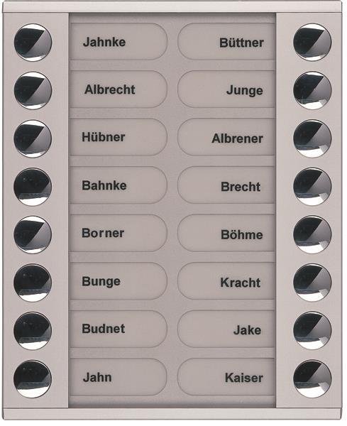 TCS Klingeltastenerweiterung für Audio Außenstation Serie PES/AVE 16 Klingeltast