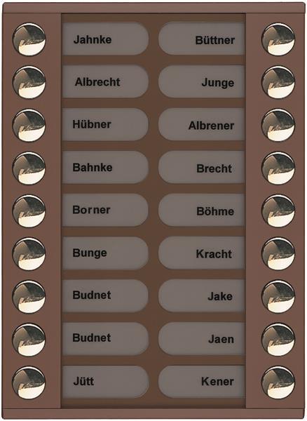 TCS Klingeltastenerweiterung für Audio Außenstation Serie PES/AVE 18 Klingeltast