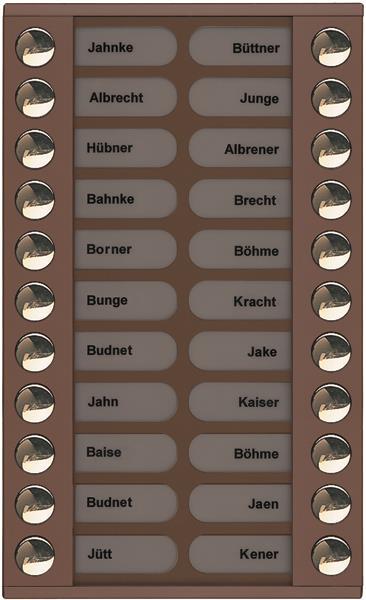 TCS Klingeltastenerweiterung für Audio Außenstation Serie PES/AVE 22 Klingeltast