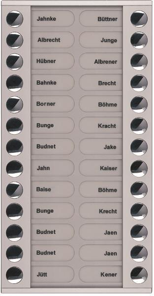 TCS Klingeltastenerweiterung für Audio Außenstation Serie PES/AVE 26 Klingeltast