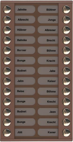 TCS Klingeltastenerweiterung für Audio Außenstation Serie PES/AVE 26 Klingeltast