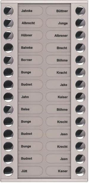 TCS Klingeltastenerweiterung für Audio Außenstation Serie PES/AVE 28 Klingeltast
