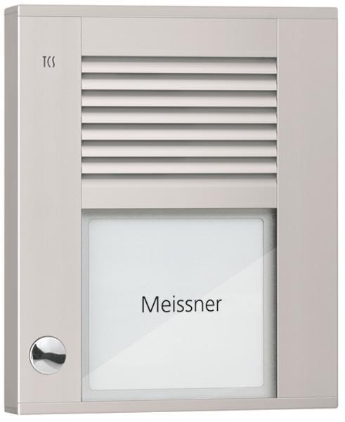 TCS Audio Außenstation Serie PDS 1 Klingeltaste (linksbündig), AP silber