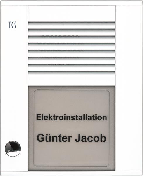 TCS Audio Außenstation Serie PDS 1 Klingeltaste (linksbündig), AP weiß