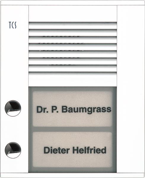 TCS Audio Außenstation Serie PDS 2 Klingeltasten (linksbündig), AP weiß