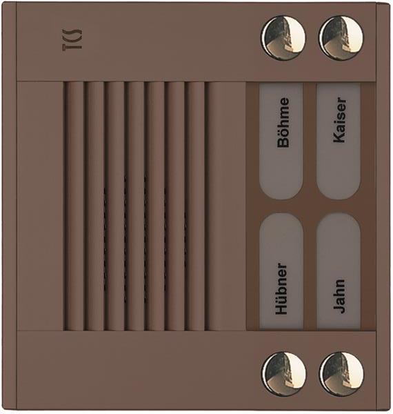 TCS Audio Außenstation Serie PES 4 Klingeltasten (rechts-/ linksbündig), AP bron