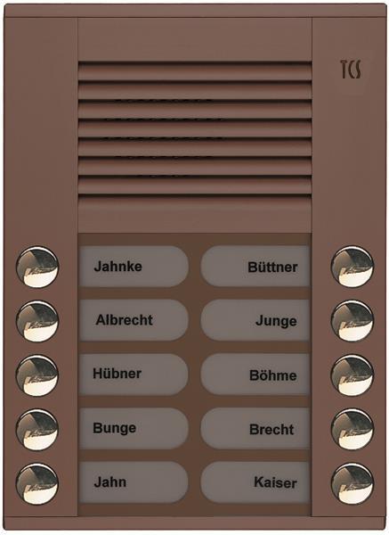 TCS Audio Außenstation Serie PES 10 Klingeltasten (rechts-/ linksbündig), AP bro