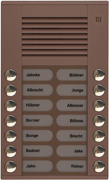 TCS Audio Außenstation Serie PES 14 Klingeltasten (rechts-/ linksbündig), AP bro