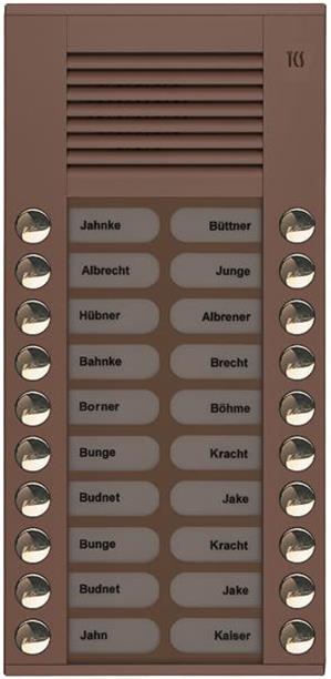 TCS Audio Außenstation Serie PES 20 Klingeltasten (rechts-/ linksbündig), AP bro
