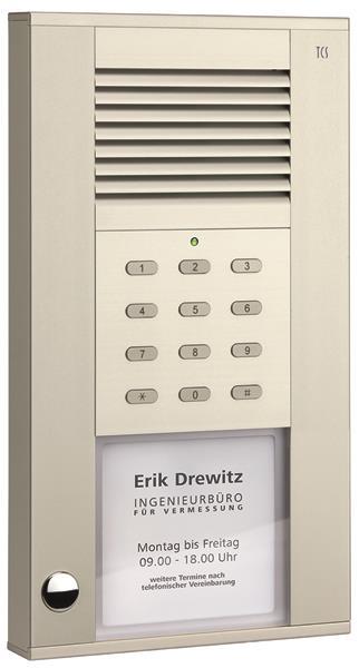 TCS Audio Außenstation Serie ASD 1 Klingeltaste (linksbündig) mit integriertem C