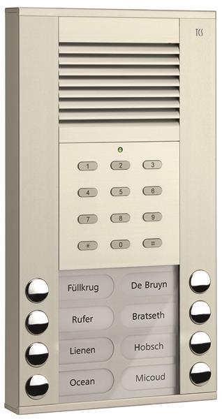 TCS Audio Außenstation Serie ASE 8 Klingeltasten (rechts-/linksbündig) mit integ