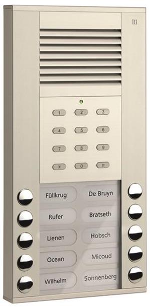 TCS Audio Außenstation Serie ASE 10 Klingeltasten (rechts-/linksbündig) mit inte