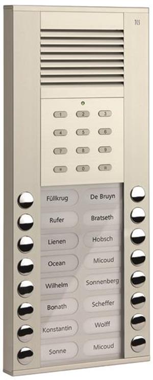 TCS Audio Außenstation Serie ASE 16 Klingeltasten (rechts-/linksbündig) mit inte