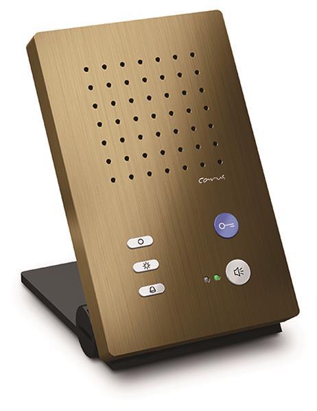 TCS Audio Innenstation zum Freisprechen Serie Carus ADAPTO, Tischgerät bronze