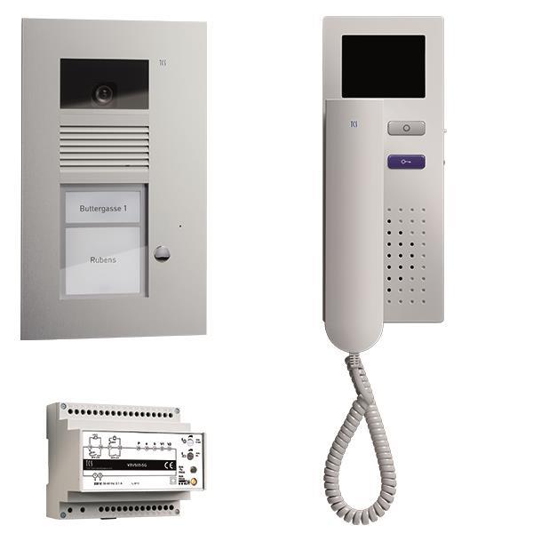 TCS video:pack AP 1 Wohneinheit, mit Außenstation AVU 1 Klingeltaste + 1x Video