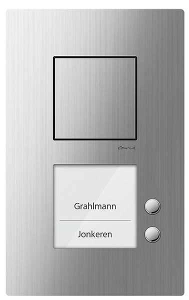 TCS Audio Außenstation Serie Carus IRIS mit 2 Klingeltasten (rechtsbündig), AP s