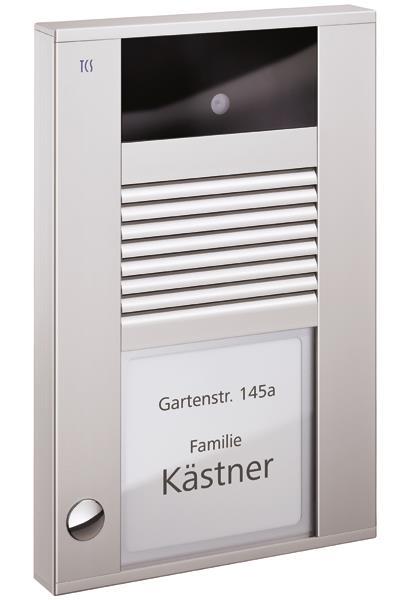 TCS Video-Außenstation mit 130-Grad-Kamera Serie AVD mit 1 Klingeltaste (rechtsb