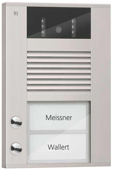 TCS Video-Außenstation mit 130-Grad-Kamera Serie AVD mit 2 Klingeltasten (rechts