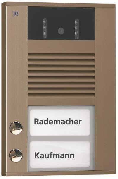 TCS Video-Außenstation mit 130-Grad-Kamera Serie AVD mit 2 Klingeltasten (rechts