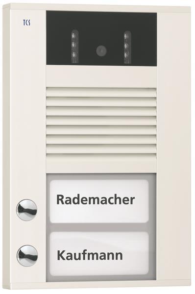 TCS Video-Außenstation mit 130-Grad-Kamera Serie AVD mit 2 Klingeltasten (rechts