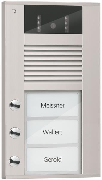 TCS Video-Außenstation mit 130-Grad-Kamera Serie AVD mit 3 Klingeltasten (rechts