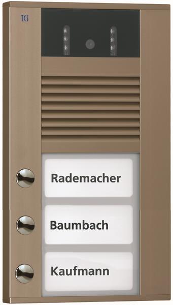 TCS Video-Außenstation mit 130-Grad-Kamera Serie AVD mit 3 Klingeltasten (rechts
