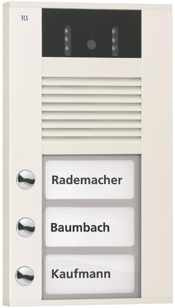 TCS Video-Außenstation mit 130-Grad-Kamera Serie AVD mit 3 Klingeltasten (rechts