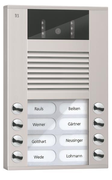 TCS Video-Außenstation mit 130-Grad-Kamera Serie AVE mit 8 Klingeltasten (rechts