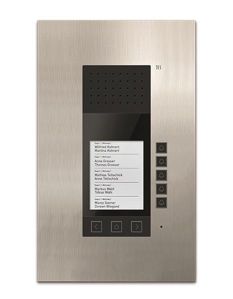 TCS Audio Unterputz Außenstation Serie ADX5 mit Display für bis zu 30 Wohneinhei