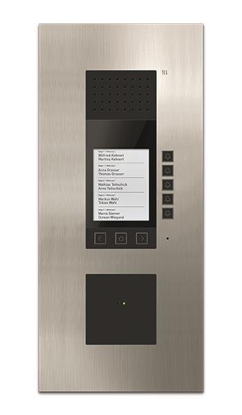 TCS Audio Unterputz Außenstation Serie ADX5 mit Display und BCM Transponderleser