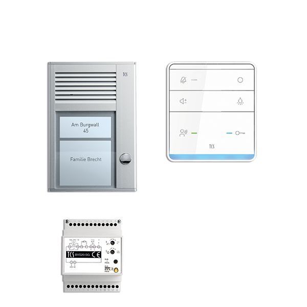 TCS audio:pack AP für 1 Wohneinheit, mit Außenstation PAK 1 Klingeltaste + 1x Fr