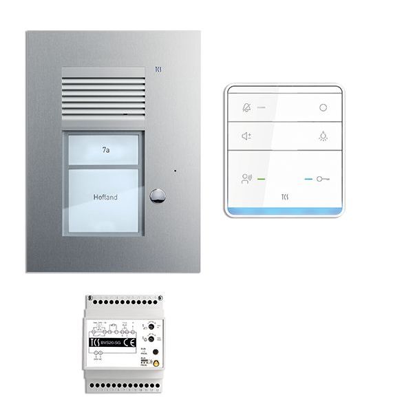 TCS audio:pack AP für 1 Wohneinheit, mit Außenstation PUK 1 Klingeltaste + 1x Fr