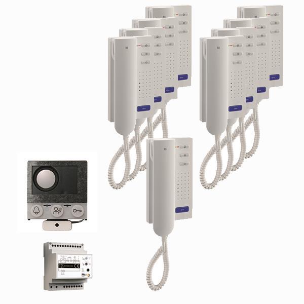 audio:pack Einbau für 9 Wohneinheiten, mit Einbaulautsprecher ASI12000 + 9x Türt