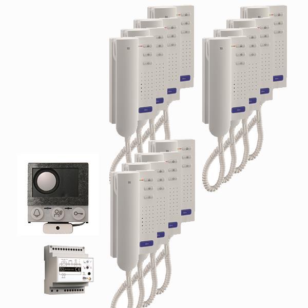 audio:pack Einbau für 12 Wohneinheiten, mit Einbaulautsprecher ASI12000 + 12x Tü