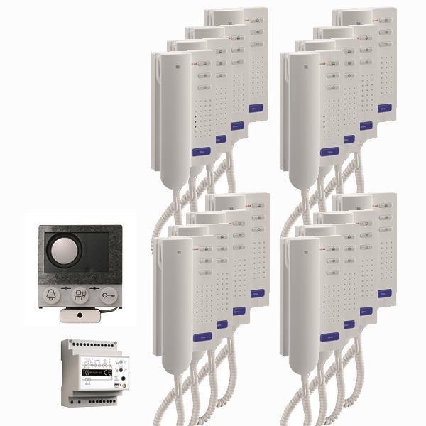 audio:pack Einbau für 16 Wohneinheiten, mit Einbaulautsprecher ASI12000 + 16 x T