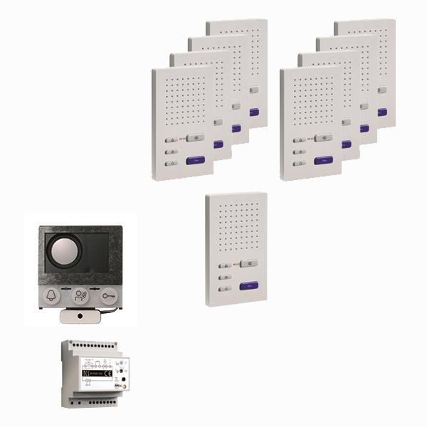 audio:pack Einbau für 9 Wohneinheiten, mit Einbaulautsprecher ASI12000 + 9x Frei