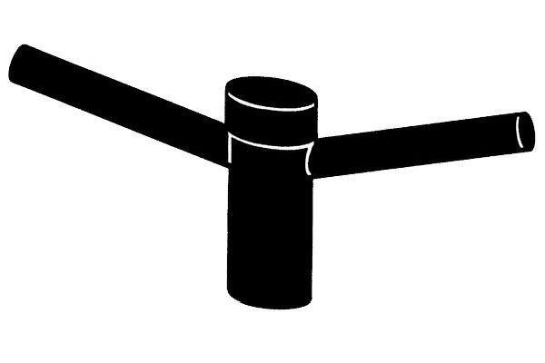 Schuch Montagezubehör Mastaufsatz 2-fach 180° ø76mm m. Tragestutzen ø42mm Gehäus