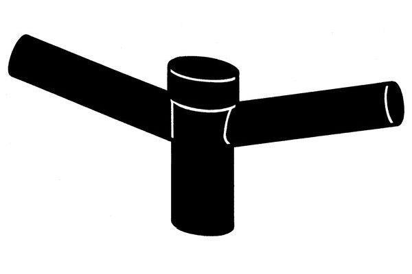 Schuch Montagezubehör Mastaufsatz 2-fach 180° ø76mm m. Tragestutzen ø60mm Gehäus